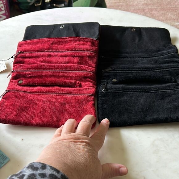 new Vintage Liz Claiborne festive chenille like fabric clutch wallet bags - Picture 5 of 7